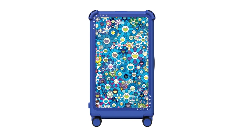 Takashi Murakami x CASETiFY Flowers Bloom (Blue) 29" Check-In Trunk Suitcase Cobalt Blue