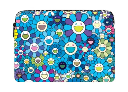 Takashi Murakami x CASETiFY: Flowers Bloom (Blue) Laptop Sleeve Multicolor