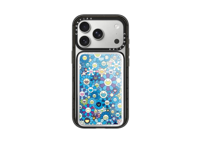 Takashi Murakami x CASETiFY: Flowers Bloom Flowers Bloom (Blue) Powerthru Power Bank Silver