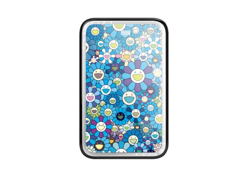Takashi Murakami x CASETiFY: Flowers Bloom Flowers Bloom (Blue) Powerthru Power Bank Silver
