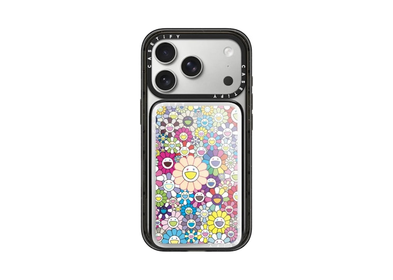 Takashi Murakami x CASETiFY: Flowers Bloom Flowers Bloom (Rainbow) Powerthru Power Bank Silver