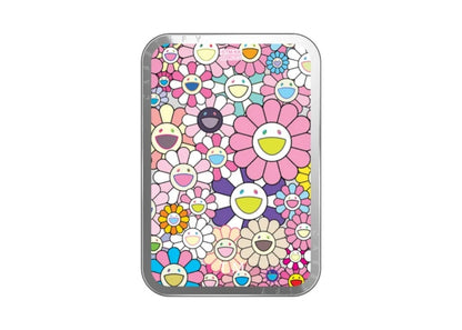 Takashi Murakami x CASETiFY: Flowers Bloom (Pink) Snappy Cardholder Stand Silver