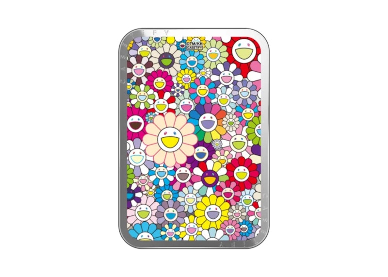 Takashi Murakami x CASETiFY: Flowers Bloom (Rainbow) Snappy Cardholder Stand Silver
