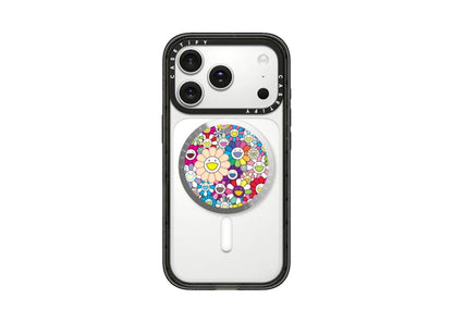 Takashi Murakami x CASETiFY: Flowers Bloom (Rainbow) Snappy Grip Stand Silver