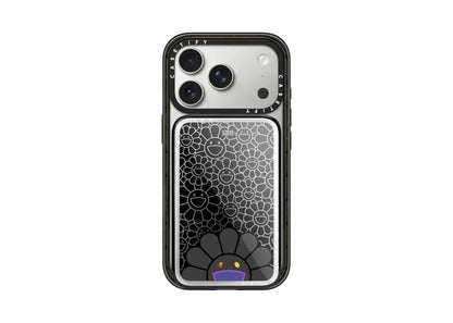 Takashi Murakami x CASETiFY: Flowers Bloom Smile (Black) Powerthru Power Bank Silver