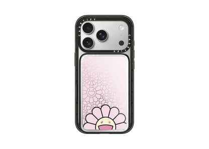 Takashi Murakami x CASETiFY: Flowers Bloom Smile (Pink) Powerthru Power Bank Silver