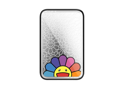 Takashi Murakami x CASETiFY: Flowers Bloom Smile (Rainbow) Powerthru Power Bank Silver