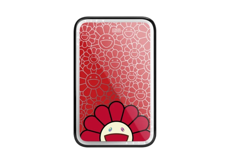 Takashi Murakami x CASETiFY: Flowers Bloom Smile (Red) Powerthru Power Bank Silver
