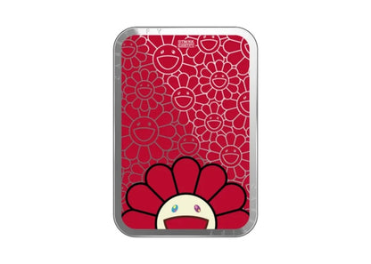 Takashi Murakami x CASETiFY: Flowers Bloom Smile (Red) Snappy Cardholder Stand Silver