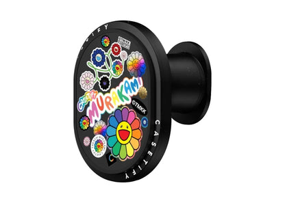 Takashi Murakami x CASETiFY: Flowers Sticker Mania Powerthru Wireless Car Charger Black