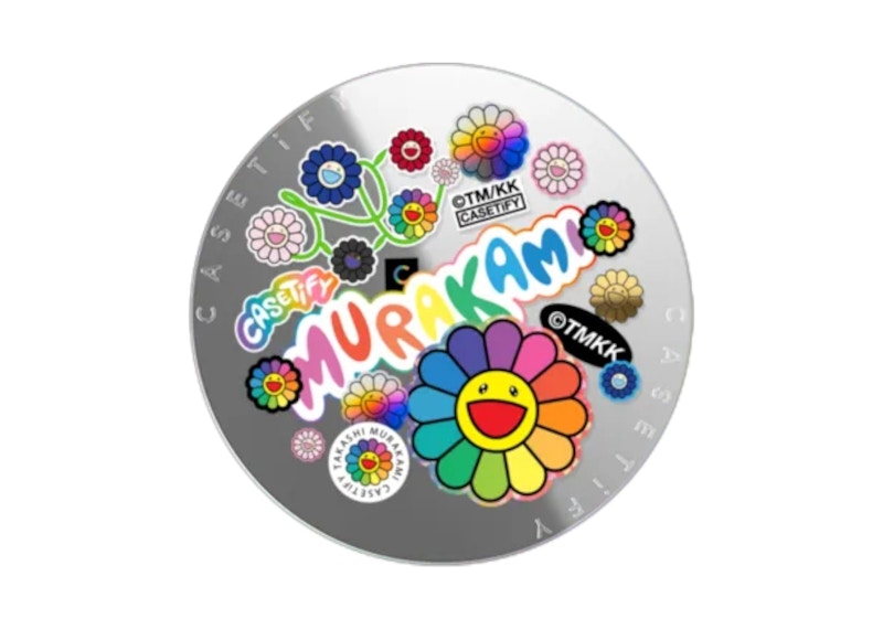 Takashi Murakami x CASETiFY: Flowers Sticker Mania Snappy Grip Stand Silver