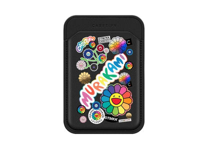 Takashi Murakami x CASETiFY: Flowers Sticker Mania Snappy Wallet Black