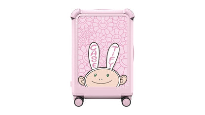 Takashi Murakami x CASETiFY Kaikai 21" Carry-On Suitcase Glossy Primrose Pink