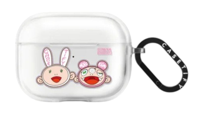 Takashi Murakami x CASETiFY Kaikai And Kiki Airpods Pro 2 Impact Earbuds Case Frost