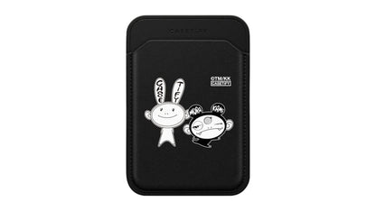 Takashi Murakami x CASETiFY Kaikai And Kiki Dance Duo (Mono) Snappy Bioveg Magsafe Wallet Black