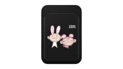 Takashi Murakami x CASETiFY Kaikai And Kiki Dance Duo Snappy Bioveg Magsafe Wallet Black