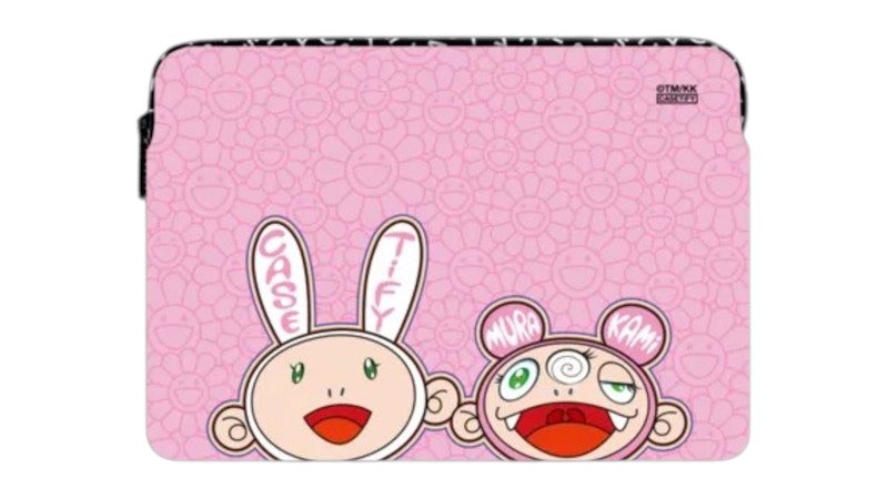 Takashi Murakami x CASETiFY Kaikai And Kiki Large 16" Laptop Sleeve Pink