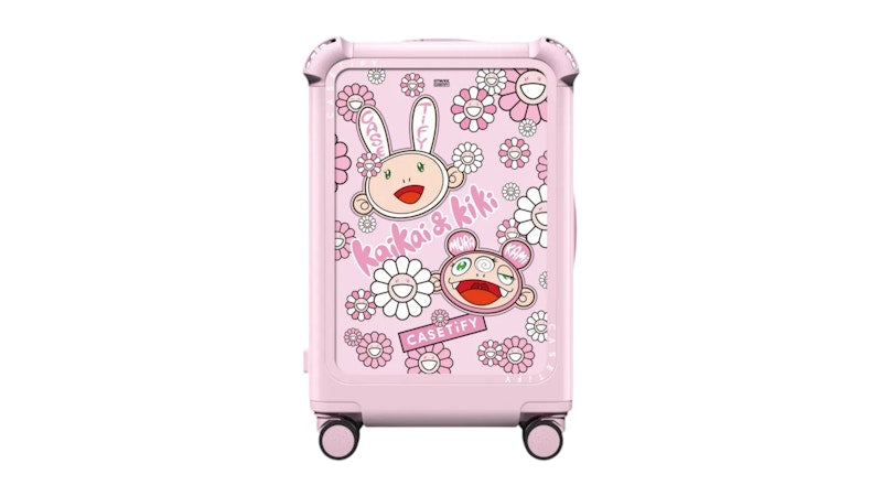 Takashi Murakami x CASETiFY Kaikai And Kiki Sticker Mania 21" Carry-On Suitcase Suitcase Glossy Primrose Pink