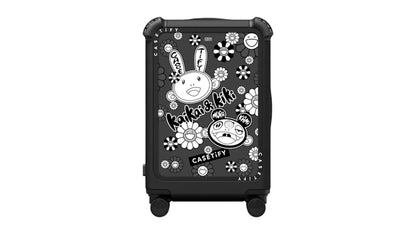 Takashi Murakami x CASETiFY Kaikai And Kiki Sticker Mania (Mono) 21" Carry-On Suitcase Suitcase Matte Black