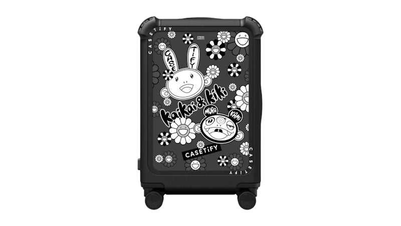 Takashi Murakami x CASETiFY Kaikai And Kiki Sticker Mania (Mono) 21" Carry-On Suitcase Suitcase Matte Black