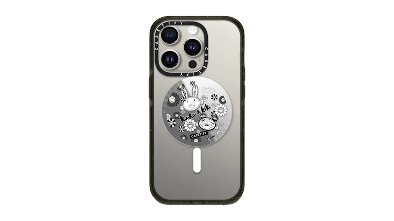 Takashi Murakami x CASETiFY Kaikai And Kiki Sticker Mania (Mono) Snappy Grip Stand Black