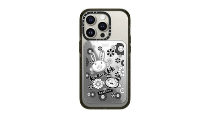 Takashi Murakami x CASETiFY Kaikai And Kiki Sticker Mania (Mono) Snappy Magsafe Cardholder Stand Mirror