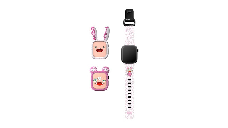 Takashi Murakami x CASETiFY Kaikai And Kiki Watch Band And Case Set White