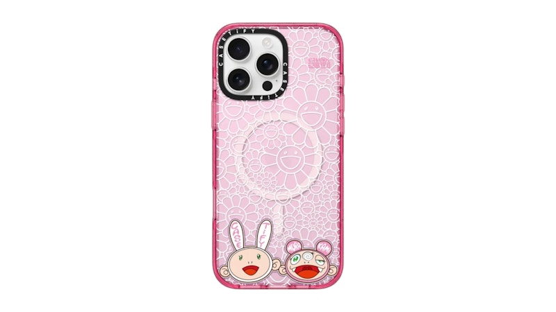 Takashi Murakami x CASETiFY Kaikai And Kiki iPhone 16 Pro Max Impact MagSafe Phone Case Pink Fizz