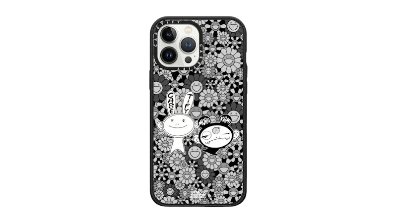 Takashi Murakami x CASETiFY Kaikai Dance Duo (Mono) iPhone 13 Pro Max Impact MagSafe Phone Case Matte Black