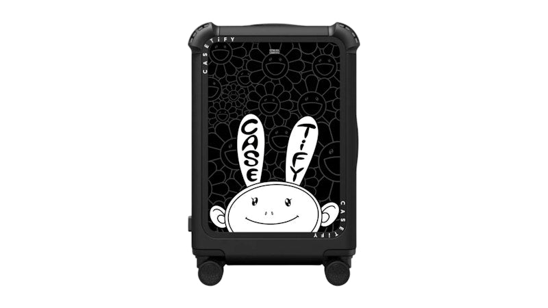 Takashi Murakami x CASETiFY Kaikai (Mono) 21" Carry-On Suitcase Matte Black