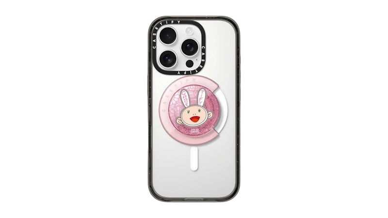 Takashi Murakami x CASETiFY Kaikai Snappy Grip Holder Pink