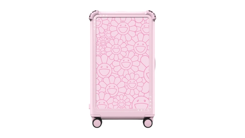 Takashi Murakami x CASETiFY Multi-Flowers 29" Check-In Trunk Suitcase Glossy Primrose Pink