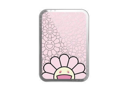 Takashi Murakami x CASETiFY: Smile (Pink) Snappy Cardholder Stand Silver