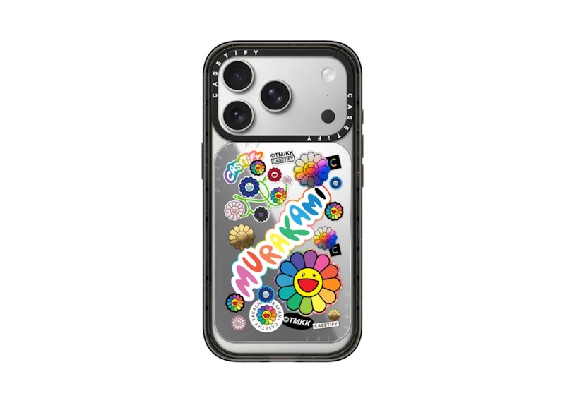 Takashi Murakami x CASETiFY: Sticker Mania Snappy Cardholder Stand Silver