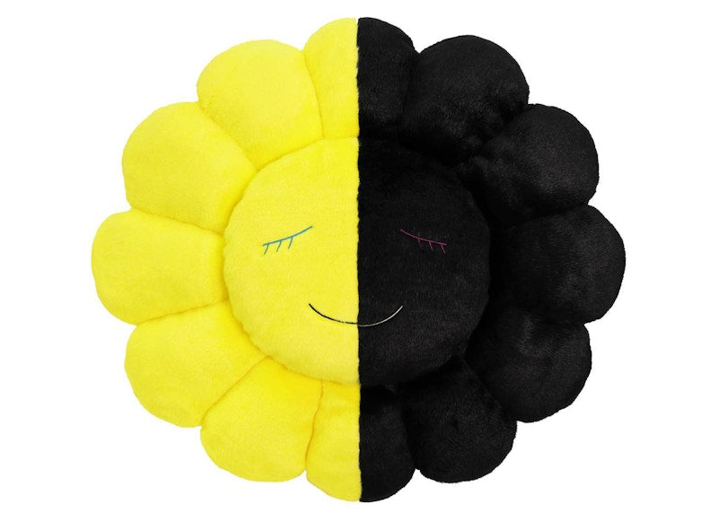 Takashi Murakami x HIKARU Collaboration Flower Plush 1M Black/Yellow