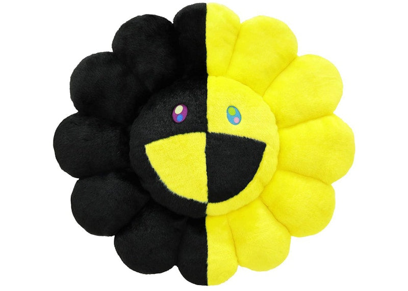 Takashi Murakami x HIKARU Collaboration Flower Plush 1M Black/Yellow