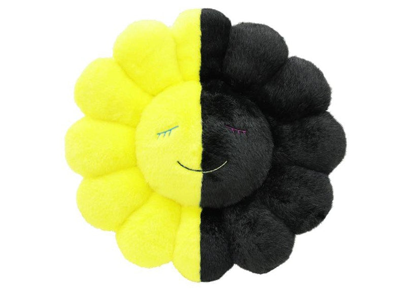 Takashi Murakami x HIKARU Collaboration Flower Plush 30CM Black/Yellow