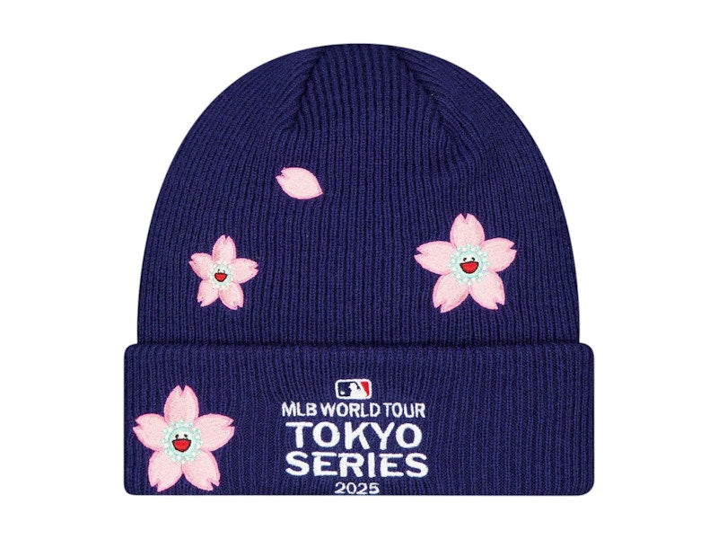 Takashi Murakami x Los Angeles Dodgers x MLB World Your Tokyo Series 2025 Cuffed Beanie Navy