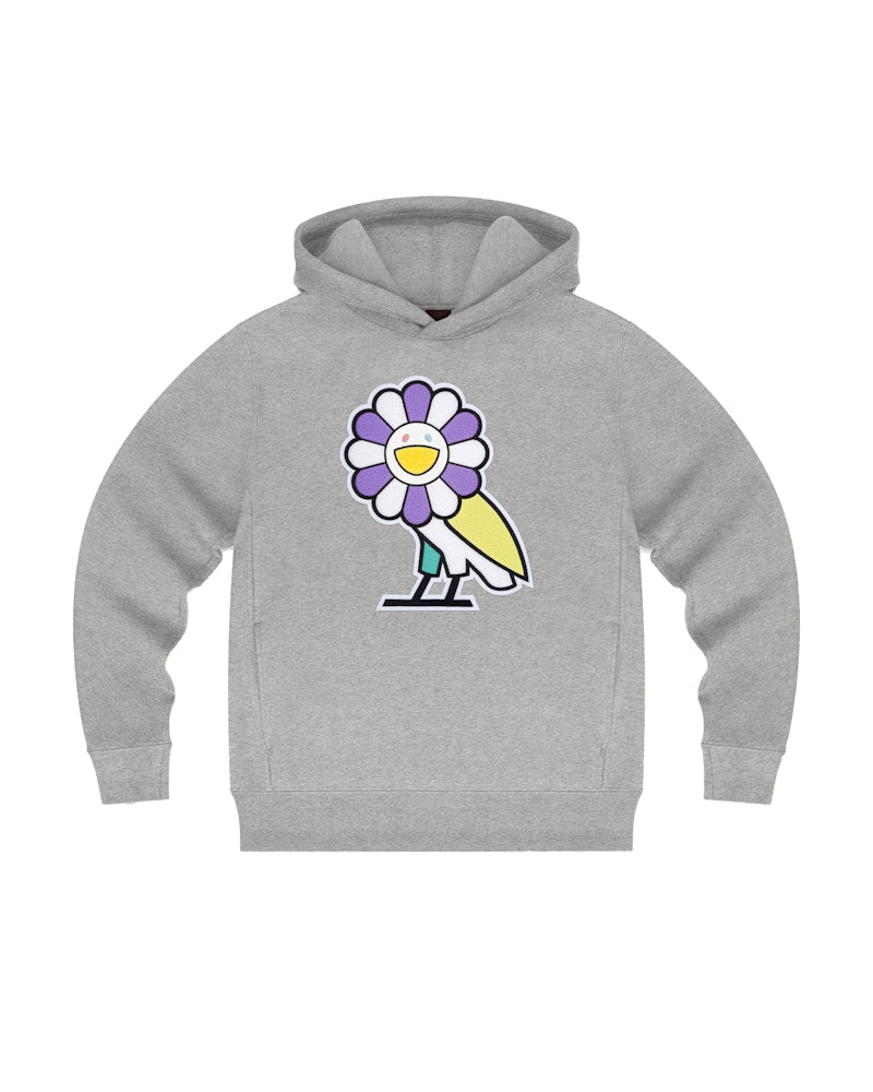 Takashi Murakami x OVO Surplus Flower Owl Hoodie Heather Grey