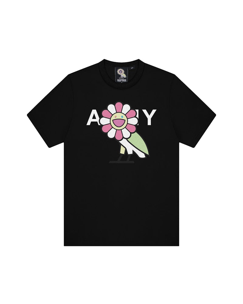 Takashi Murakami x OVO Surplus Flower Owl Tee Black