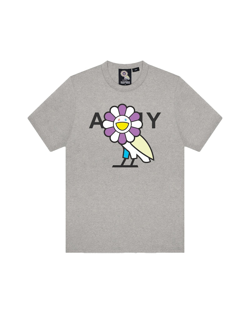 Takashi Murakami x OVO Surplus Flower Owl Tee Heather Grey