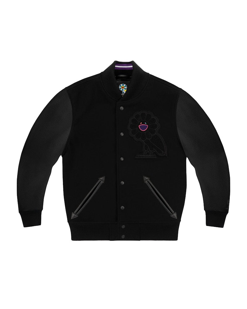Takashi Murakami x OVO Varsity Jacket Black