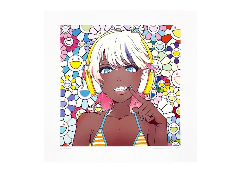 Takashi Murakami x mebae smile_03 Southern Island Girl w M.F Print (Signed, Edition of 100)