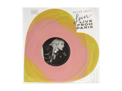 Taylor Swift Lover (Live From Paris) Heart Shaped 2XLP Vinyl (2025) Pink & Blue