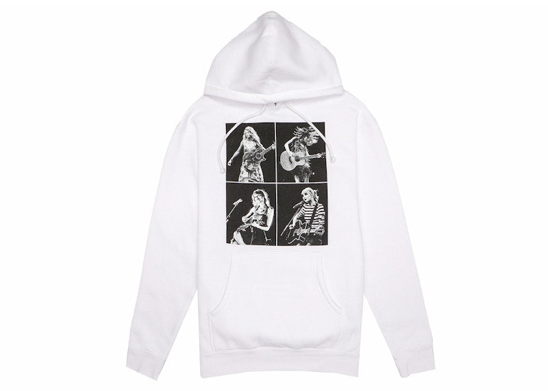 Taylor Swift The Eras Tour Collage Hoodie White