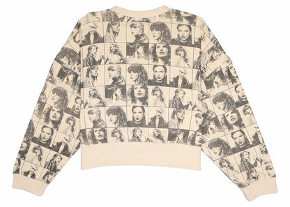 Taylor Swift The Eras Tour Cropped Beige Pullover Beige