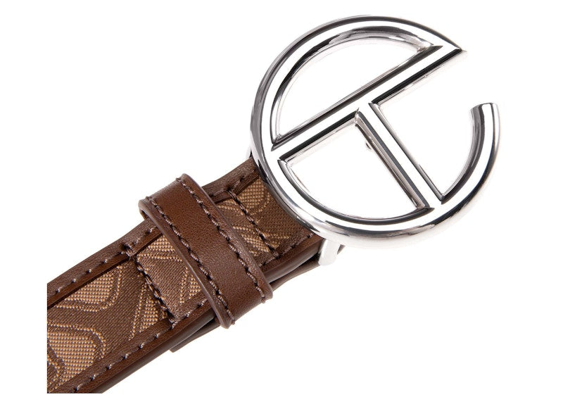 Telfar Jacquard Logo Belt Tan Monogram