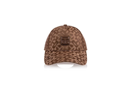 Telfar Jacquard Logo Hat Tan Monogram