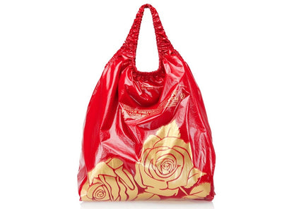 Telfar Jumbo Flower Plastic Bag Red