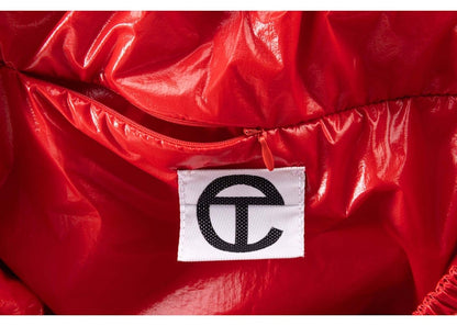 Telfar Jumbo Flower Plastic Bag Red